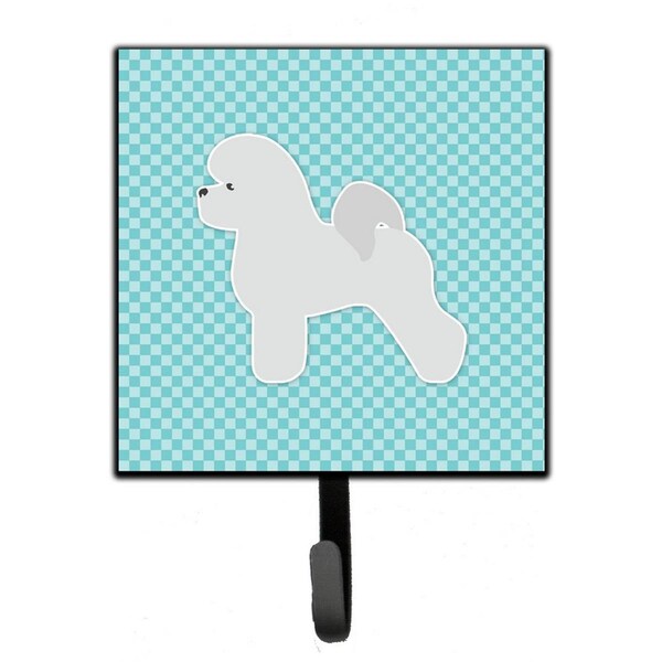 Carolines Treasures Bichon Frise Checkerboard Blue Leash or Key Holder BB3745SH4 - main